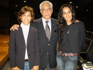 Mônica, Patrícia e Lauro Moreira - Conferência na Biblioteca Nacional - Brasília