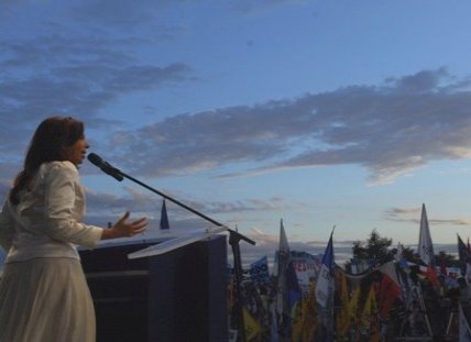 Cristina kirchner en La Matanza en su cierre de campaña