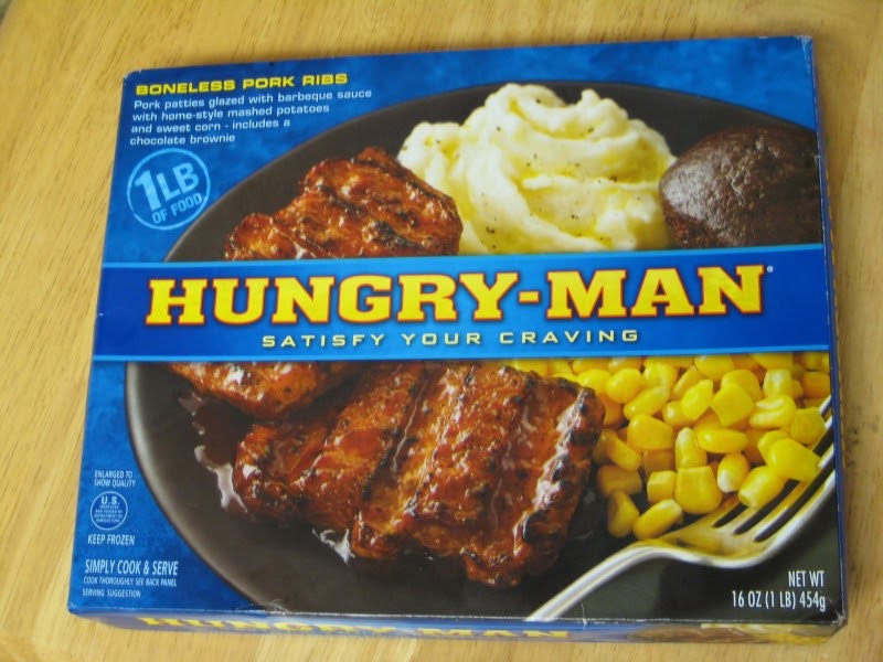 Frozen Friday HungryMan Boneless Pork Ribs Brand Eating