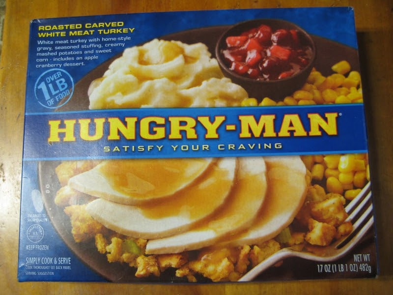 Frozen Friday HungryMan Roasted Carved Turkey Dinner Brand Eating