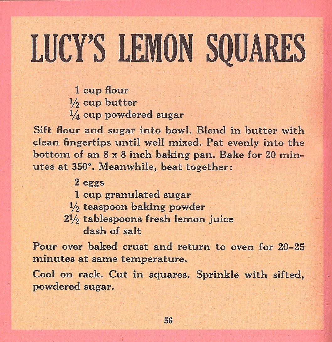 Franklyspeaking: Lucy's Lemon Bars1059 x 1090