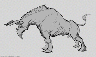 bull sketch