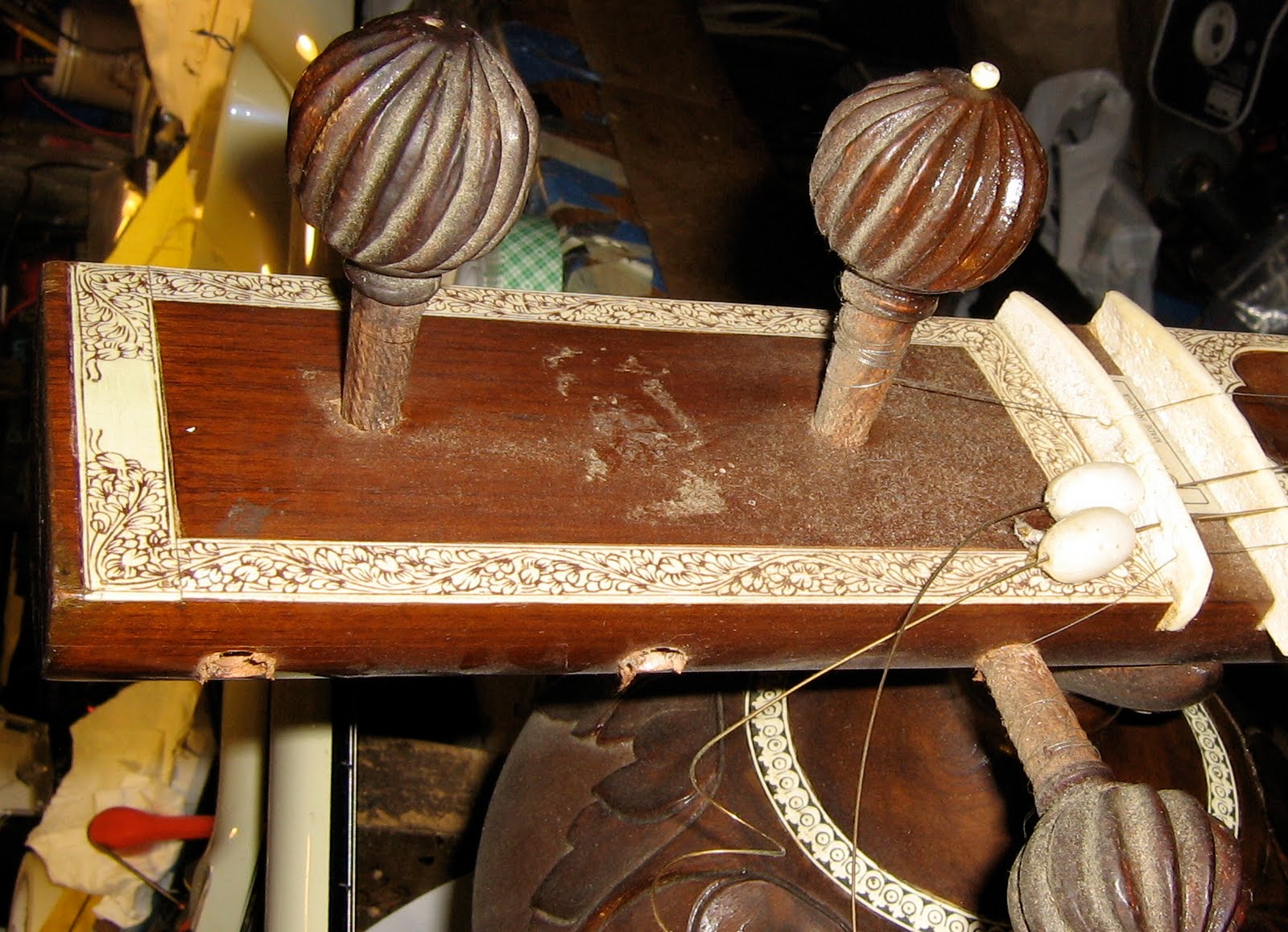 Daily Guitar Repair Rebuilding a sitar friction tuning peg