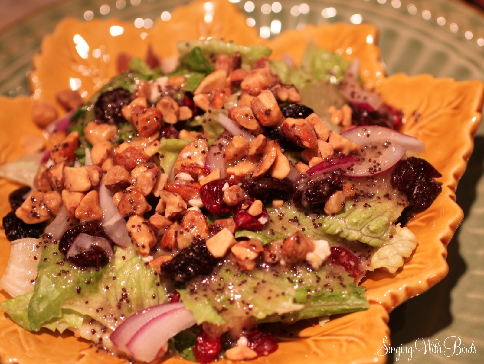 Cherry Almond Salad with Poppy Seed Dressing Cheery Kitchen