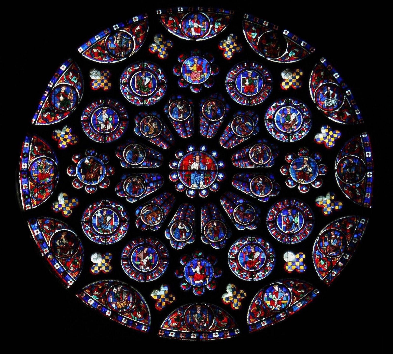 The Trinity Chartres Cathedral, The South Rose Window and Lancet