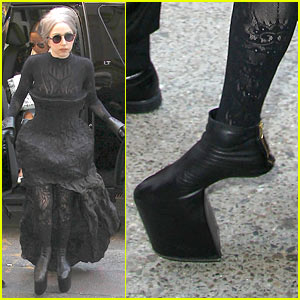 lady gaga heelless shoes