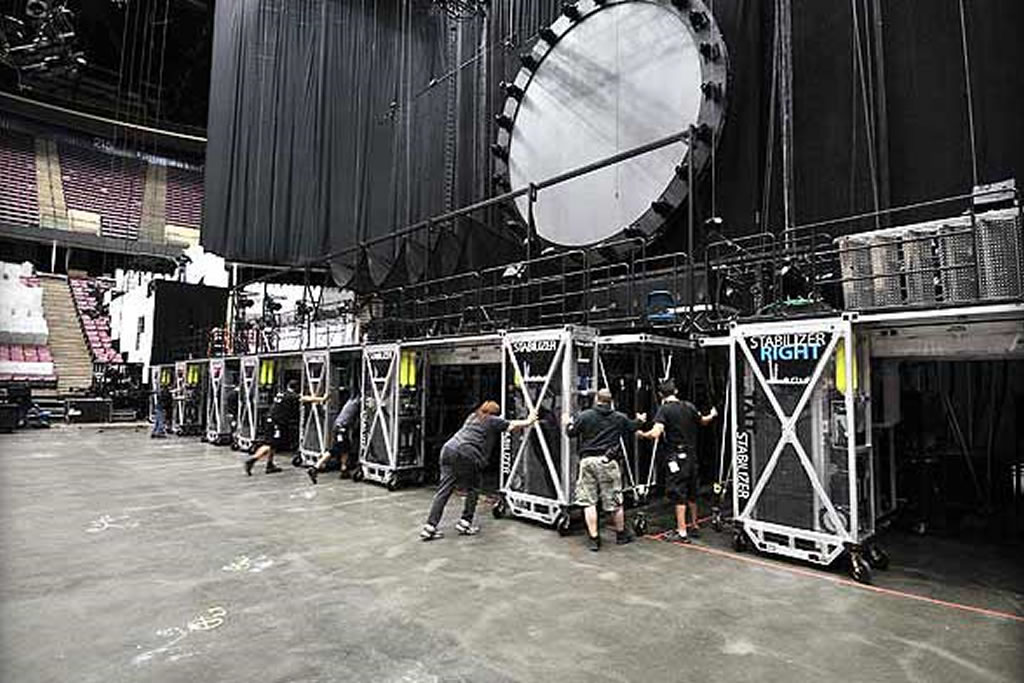 Pink Floyd My Life Edificio de produção de parede e palco do Tour