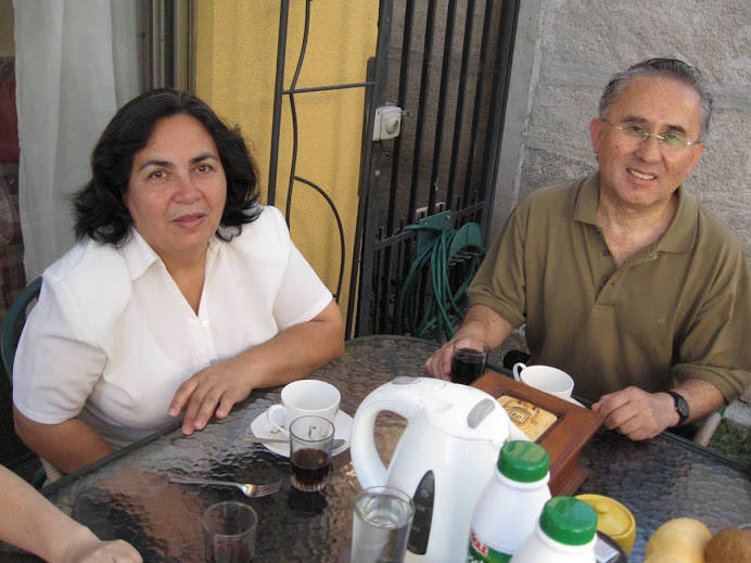 Eliseo y Yolita,el director y productora ejecutiva  del programa Vitrina audiovisual