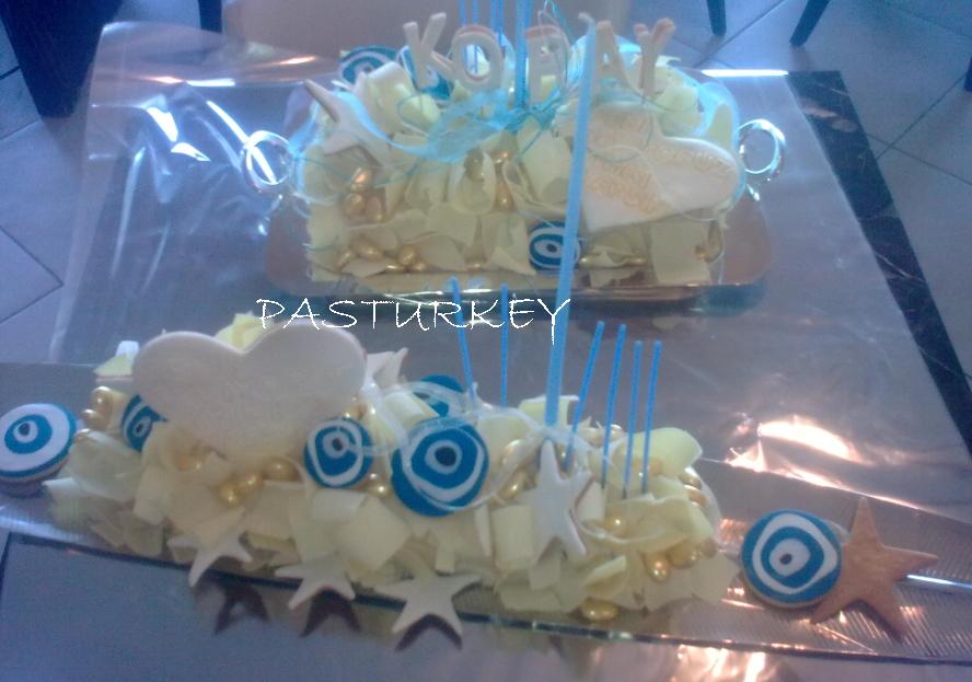 PASTURKEY ÇİLEKLİ BEYAZ ÇİKOLATA GANAJLI BUTİK 1 YAŞ DOĞUM GÜNÜ PASTASI