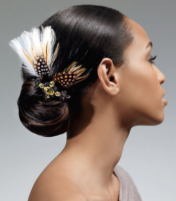 Wild and Wonderful Feather Updo