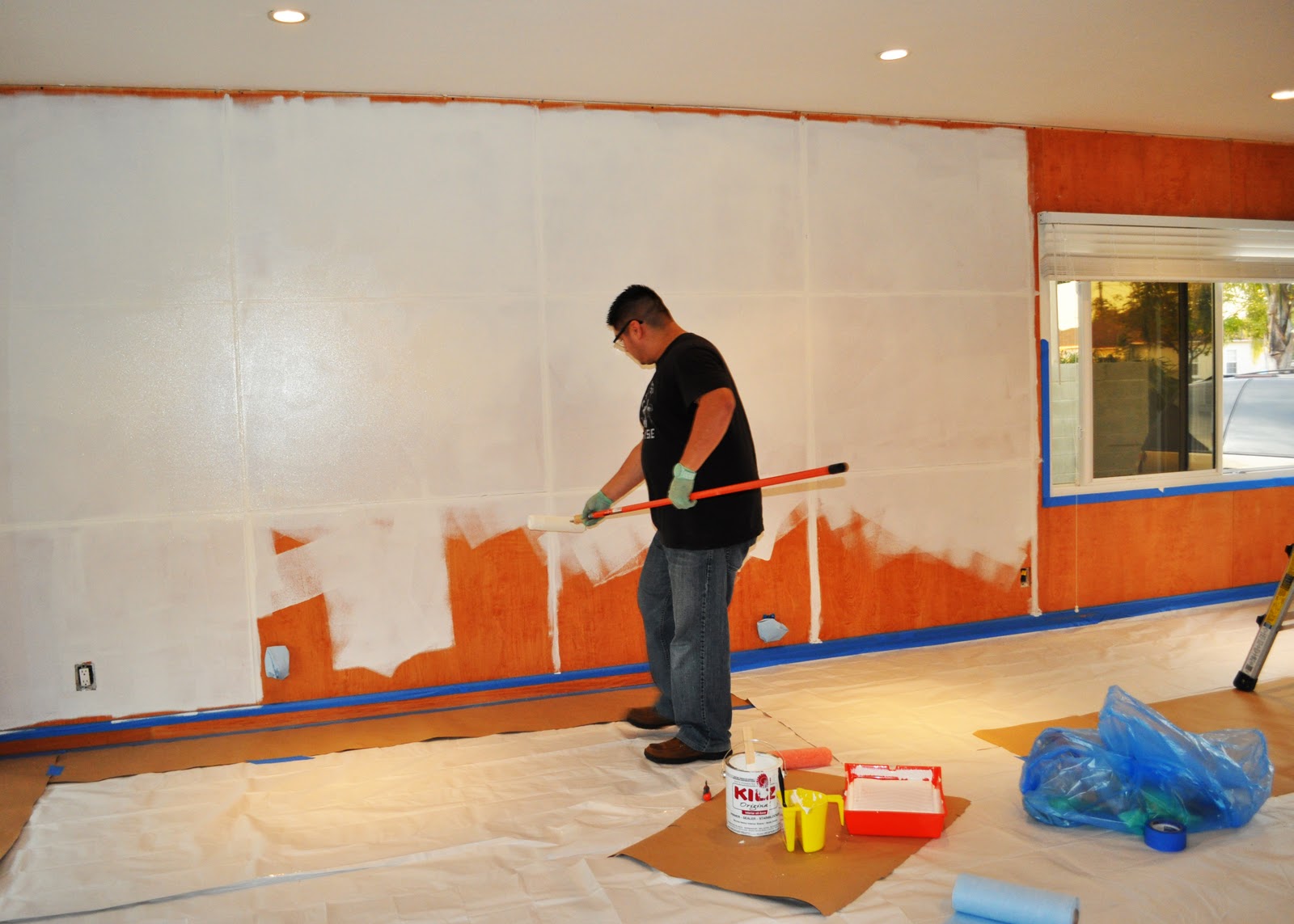 Quaintly Garcia DIY Painting Wood Paneling