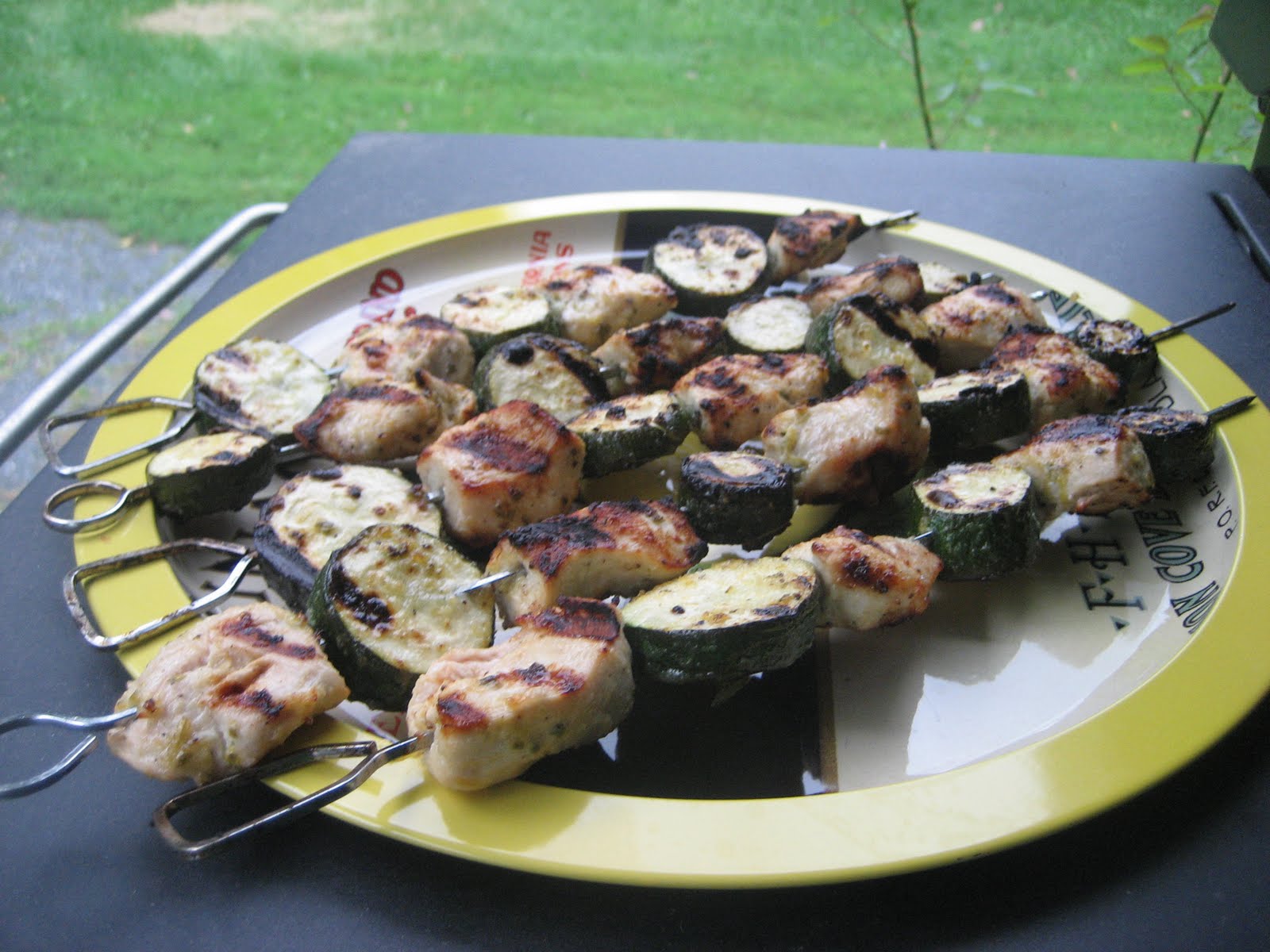 Lemon Sage Marinade and Chicken Zucchini Kabobs