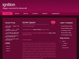ignition, blogger templates, css templates, free blogger templates