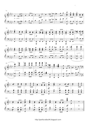 Partitura de piano gratis de Franz Schubert: Moment Musical