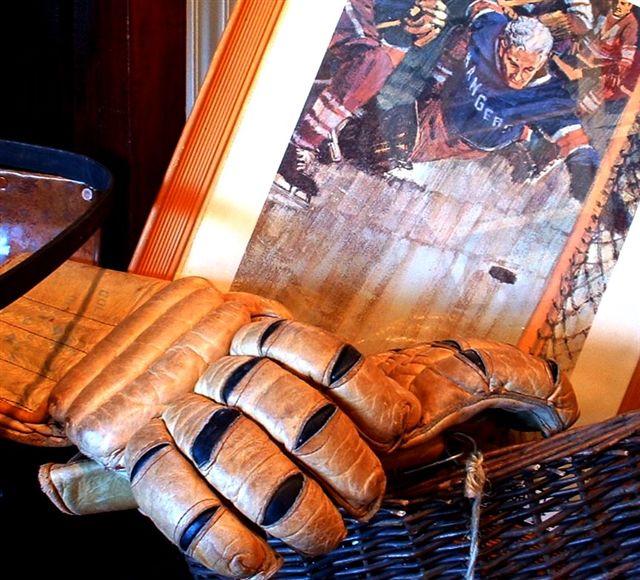 Old Hockey Gloves