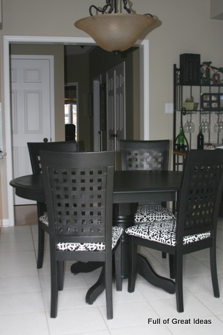 Full of Great Ideas: My amazing kitchen table and chair transformation!