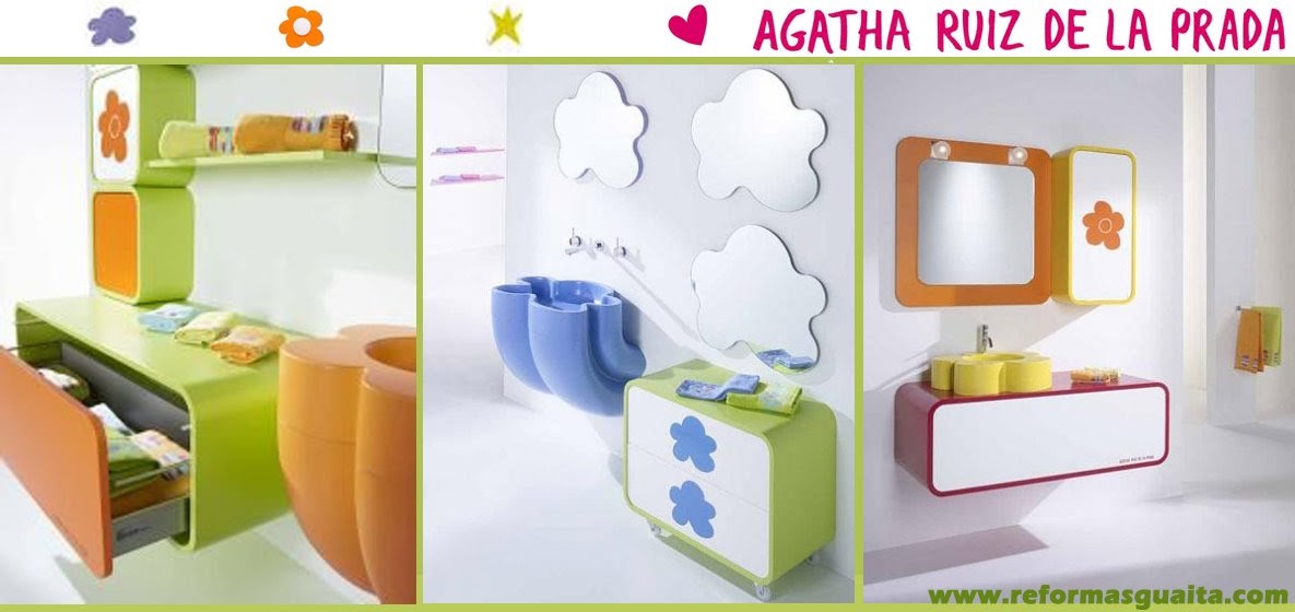 Agatha Ruiz de la Prada colorea tu baño ~ Reformas Guaita