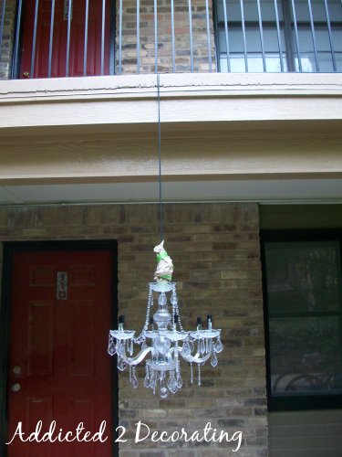 plastic acrylic chandelier from Home Depot