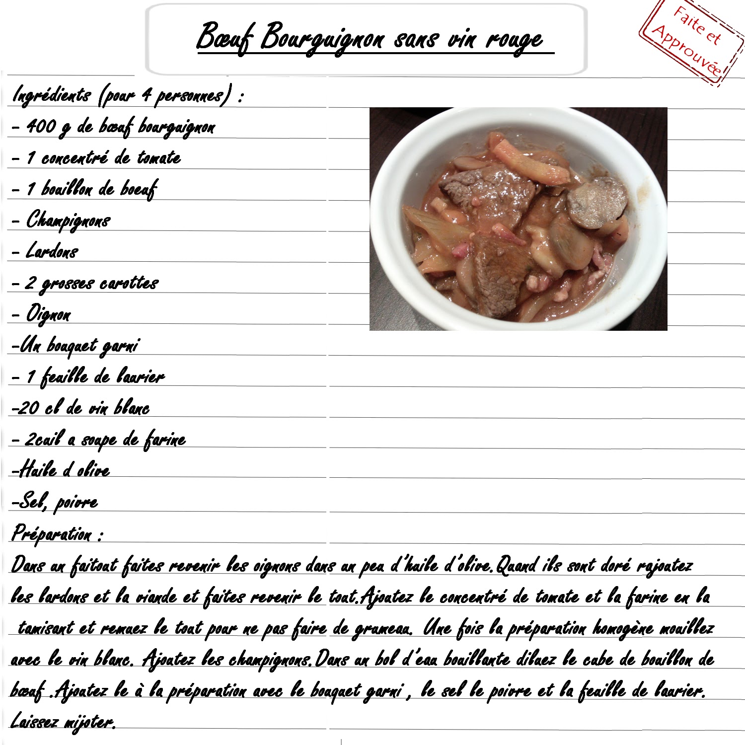 Boeuf Bourguignon Sans Vin Rouge Macuisinemesorigines