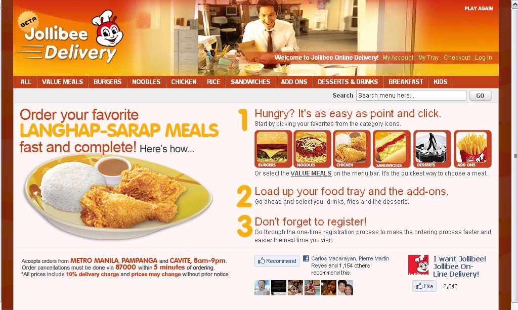 Jollibee Delivery Now Just a Click Away! Write, Breathe, Live