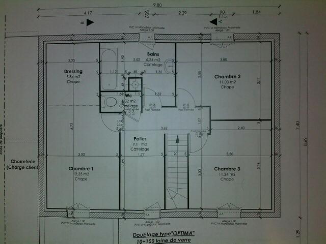 Plan Maison 80M2 Etage - Construction De Notre Maison Les Plans Du Rdc Et Etage