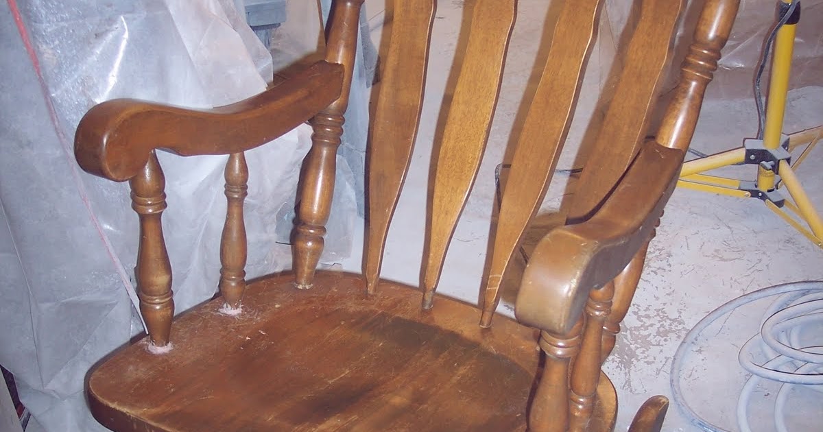 The Frosted Gardner The West Rocking Chair Custom Refinish Before