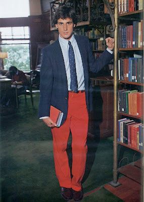 red trousers