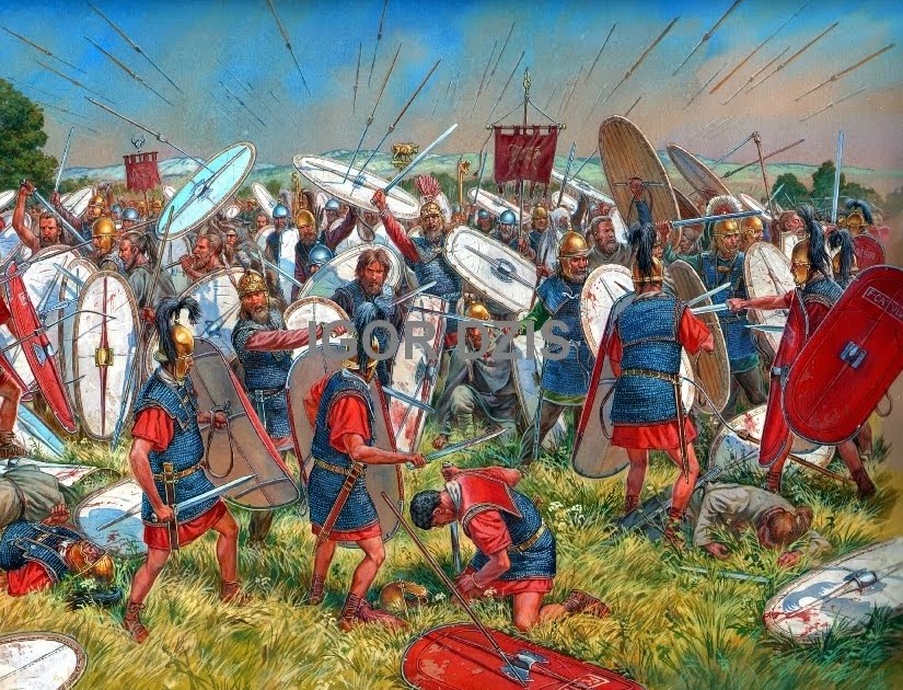 IGOR DZIS BATTLE PAINTING The Battle of Vercellae 101 BC