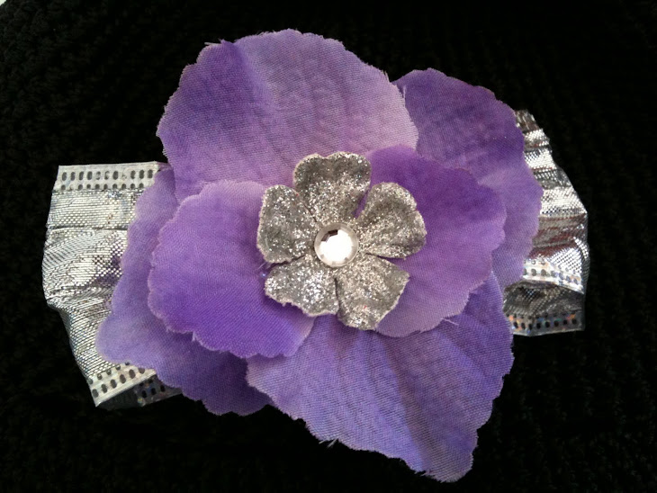 silver purple clip