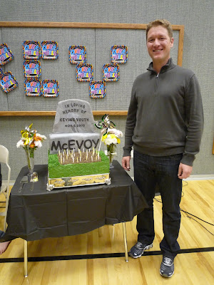 In Loving Memory of Kevin's Youth.....My First Tombstone Cake