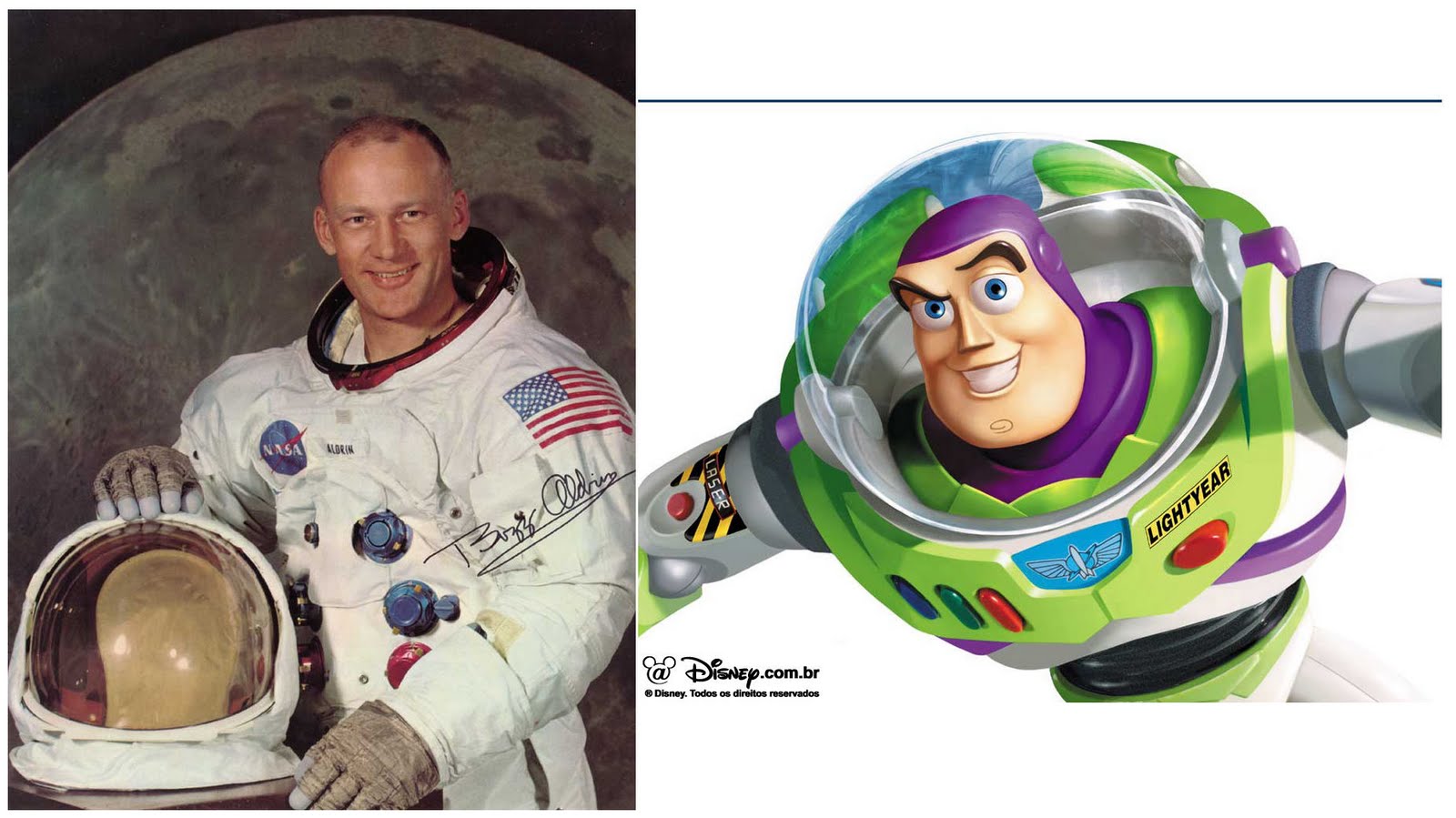 buzz aldrin e buzz lightyear