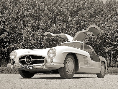 A Mercedes 300SL or a'Gull Wing' as it's often known