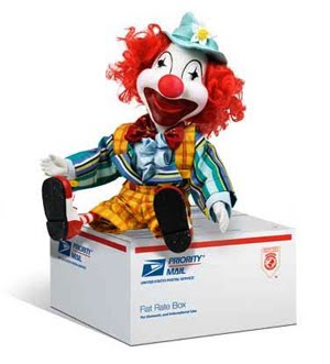 usps clown doll commercial