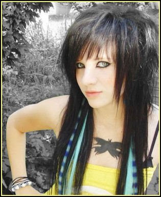 Trendy Punk Girls Hairstyles emo and punk style: Long Blonde Emo Hairstyle 