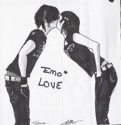 emo anime love kiss. wallpaper emo kiss. EMO LOVE