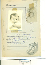 My birth, christening, lock of hair