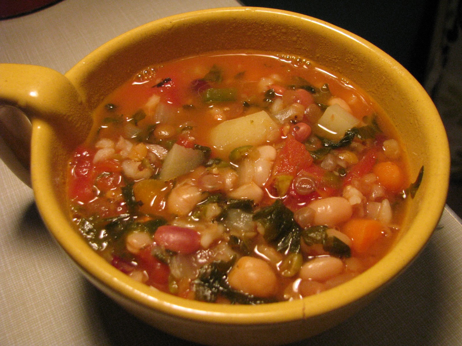 Panda Parables hearty bean, barley & vegetable soup (vegan)