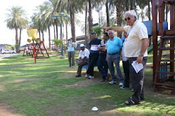 Israeli Guide Eliezer Gilboa explaining "Kibbutz Culture" at a "Kibbutzim" near Galillee.