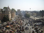 View of Hyderabad city from the historic Charminar.