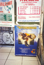 "POSTERS" at the Rolligon stadium advertising the "Prize Money" for the cockfights.