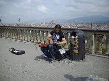 A street musician in Florence.