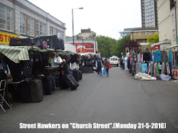 Local Hawkers at"Church Street" in London.(Monday 31-5-2010).