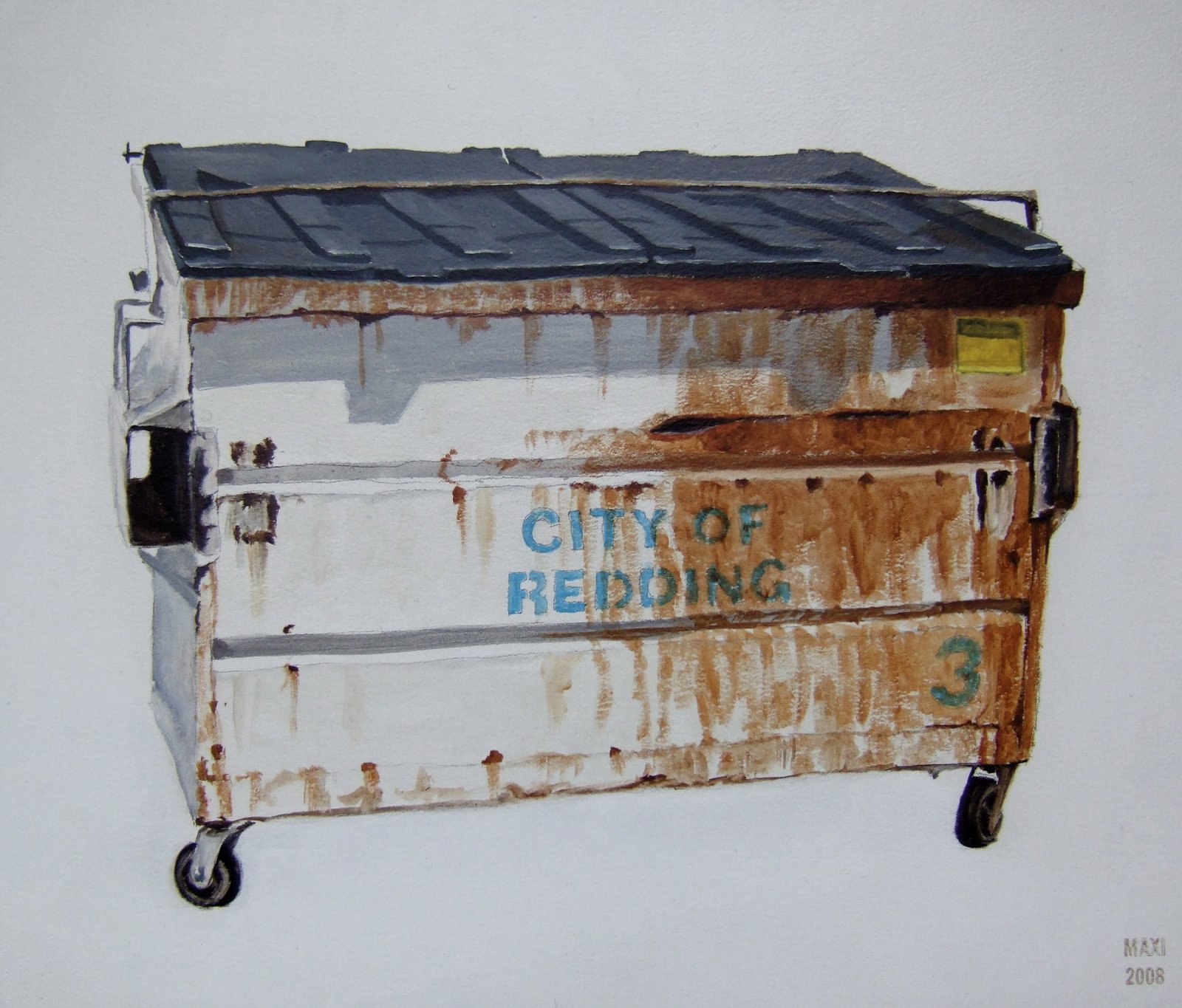 Ghosts Of The Great Highway Dumpster paintings by Rachel Maxi.