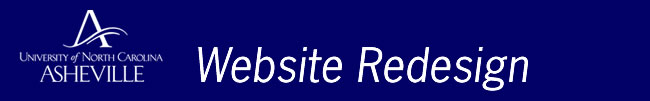 UNCA Web Redesign Blog
