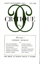 Hommage à Georges Bataille. Critique. 193-196, aôut-septembre 1963.