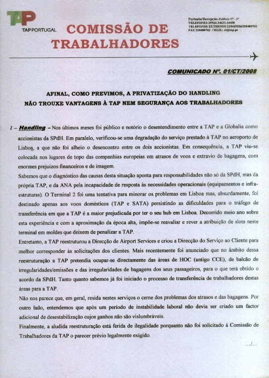 Comunicado 01/2008 (frente)