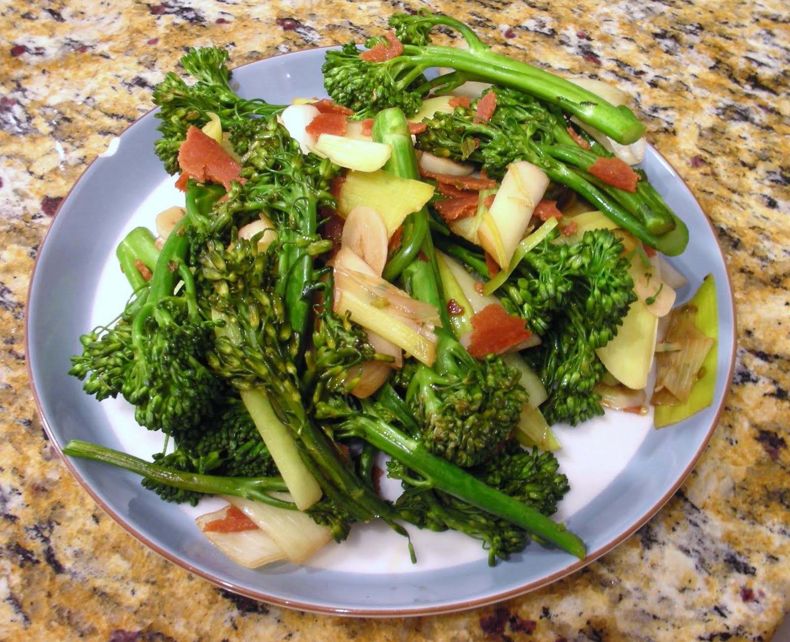 Everyday Vegan Sauteed Leeks and Broccolini with Balsamic Vinegar