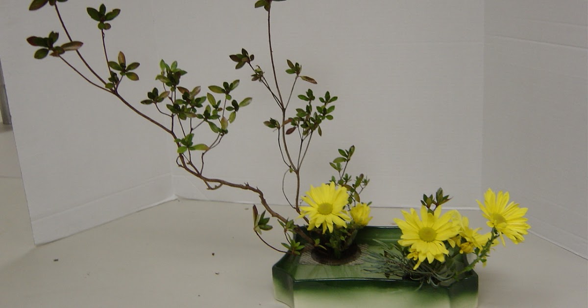 Flowers,Ikebana and I Variation No.5 Slanting Style Moribana