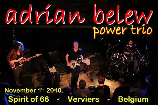 Adrian Belew (01nov10) at the "Spirit of 66", in Verviers, Belgium.