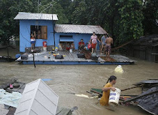 Flooding forced many to the roof tops